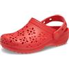 Crocs Classic Floral Cut Out Clog K, Zoccoli Unisex - Bambini e Ragazzi, Cherry Red, 29/30 EU