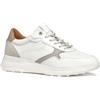 Geox D ALLENIEE A, Scarpe da Ginnastica Donna, Optic White/Lt Taupe, 35 EU
