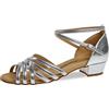 Diamant Donne Scarpe da Ballo 008-035-013 - Argento - 2,8 cm Blocco - Made in Germany