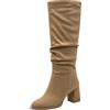Tamaris Stivali da donna piatti, beige., 40 EU