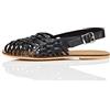 find. Weave Slingback Leather, Sandali a Punta Aperta Donna