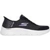 Skechers Donna Go Walk Flex Kaylee Slip-In ALLENATRICE, Black Textile/Lavender Trim, 37.5 EU
