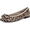 MARCO TOZZI Ballerine da donna morbido plantare Feel Me pelle morbida fodera interna alla moda, beige (LEO BEIGE), 39 EU