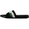 FILA Morro bay Stripes Slipper, Sandali scorrevoli Uomo, Black Posy Green, 40 EU