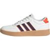 adidas Uomo Breaknet 3.0 Shoes, Core White Aurora Plum Semi Impact Orange, 38 2/3 EU