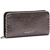 Desigual portafoglio Mone Capsule Tiny Fiona Long Wallet Plata Oscura malva