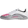 Adidas Unisex - Adulto F50 Messi Club Turf Football Boots, Ftwr White/Lucid Red/Silver Met., 46 EU