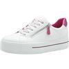 Jana Sneaker da Donna con Suola Platform con Cerniera Vegan, Bianco (White/Fuxia), 39 EU