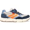Geox J FLEXYPER Boy B Sneaker, LT Grigio/Navy, 28 EU