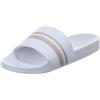 Tommy Hilfiger Donna Scarpe da Mare Stripes Pool Slide con Impunture, Bianco (White), 36