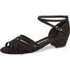 Diamant Scarpe da Ballo Donna 008-035-335-V - Microfibra Nera - Regolare - 2,8 cm di Blocco - Suola VarioSpin - Taglia: UK 6,5