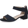 CAPRICE Donna sandalo con tacco in pelle, Blu (DK OCEAN SUEDE), 38 EU