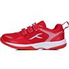 HUNDRED Court Star Non-Marking Badminton Shoes for Boys (Red/White, EU 33/UK 1/US 2) | Lightweight | X-Cushion Protection | Suitable for Indoor Tennis/Squash/Table Tennis/Basketball & Padel