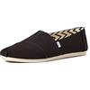 TOMS Recycled Cotton Alpargata, Mocassino Basso Uomo, Black White, 44.5 EU