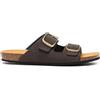 Dr. Scholl's Scholl Didier, Sandali Uomo, 2 cinturini, Marrone Scuro, 46 EU