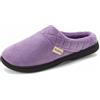 Dearfoams Ciabatte da donna Darcy in microfibra scamosciata con polsino trapuntato, Smokey Purple, X-Large