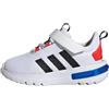 adidas Unisex - Bimbi 0-24 Racer TR23 Shoes Kids, Cloud White / Core Black / Bright Red, 21 EU