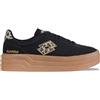 Lotto STACKY AN Donna Sneaker, Black/Leo, 36 EU, Black Leo, 36 EU