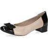 CAPRICE Décolleté da Donna in Vernice con Tacco a Blocco, Beige (Beige Comb), 38 EU