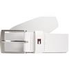 Tommy Hilfiger Cintura Uomo Adan 3,5 cm Cintura in Pelle, Bianco (Th Optic White), 135 cm