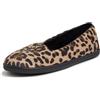 Dearfoams Rebecca Lightweight Cozy Memory Foam Closed Back Slipper with Wide Widths, Pantofole Donna, Leopard Velour, Large Larga