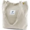 Ayieyill Borsa tote in velluto a coste da donna in tela a tracolla con tasca interna, Beige, Large