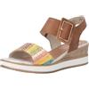 Remonte Sandali da donna D6453 con zeppa, marrone, 40 EU