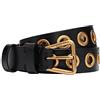 Liebeskind Pb Belt Gold, Cintura S Donna, Nero, S