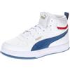 PUMA Unisex Kids CAVEN 2.0 MID PS Sneaker, PUMA WHITE-CLYDE ROYAL-PUMA GOLD, 29 EU
