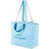 Fisura - Borsa mare "Out of the office", tote bag donna XXL in cotone reversibile a righe blu, shopper grande per spiaggia, viaggio o spesa, 36 x 31,5 cm (Modo chiringuito, blu)