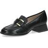 CAPRICE Mocassini da Donna in Pelle Tacco Basso, Nero (Black Nappa), 37,5 EU