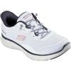 Skechers Donna Flex Appeal 5.0 Easy Breezy Slip-In ALLENATRICE, White Mesh/Tpu/Multi Trim, 36 EU