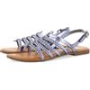GIOSEPPO Sandali Metallizzati Blu in Pelle Intrecciata per Donna LIMINA