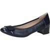 Caprice Décolleté da Donna in Vernice con Tacco a Blocco, Blu (Navy Comb), 37,5 EU
