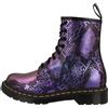 Dr. Martens 8 Eye Boot, Stivaletti Donna, Black/Blue Viper Croc Emboss, 36 EU