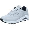 Skechers Uno Stand On Air, Scarpe da ginnastica Uomo, Light Gray Durabuck Black Trim, 39 EU