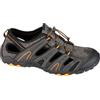 LAHTI PRO Sandali da lavoro da uomo L30607, antiscivolo, suola profilata in gomma, tacco aperto standard, grigio nero arancione, 43 EU