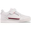 Lotto Sneaker Unisex per Bambini, Bianco Rosso, 25 EU