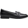 Clarks FinjaLoafer O. Childrens Black Leather, 1
