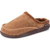 MUK LUKS Faux Suede Clog, Pantofole Uomo, Marrone Chiaro, Small