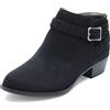LifeStride Women's Adriana Ankle Bootie, Black Micro, 40.5 EU