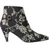 Joe Browns Wrap Front Floral Jacquard Boots with Jewel Button Trim, Stivaletto Donna, Oro Nero, 41 EU