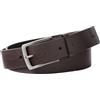 Calvin Klein Uomo Cintura Casual Pin Buckle Pebble 3,5 cm in Pelle, Marrone (Ck Dark Brown/Antique Silver), 125 cm