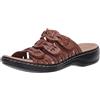 Clarks Leisa Faye, Sandali Donna, Pelle Marrone Chiaro, 38.5 EU Larga
