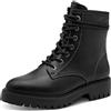 s.Oliver Damen Lace Boot Flat 5-25213-41, Stivaletto Donna, Nero, 38 EU