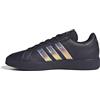adidas Donna Grand Court Base 2.0 Shoes, aurora black/aurora black/shadow violet, 38 EU