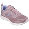 Skechers - Flex Appeal 5.0, Scarpe da Ginnastica, Maglia Grigia Blu Rosa Trim, 39.5 EU