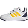 adidas Unisex - Bambini e Ragazzi Tensaur Sport 3.0 Hook And Loop Kids Shoes, Ftwr White/Collegiate Gold/Collegiate Navy, 39 1/3 EU