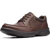 Clarks Bradley Vibe Oxford da Uomo, Pelle Martellata Marrone Chiaro., 42 EU