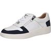 CAPRICE Sneaker da Donna Bassi in Pelle con Cerniera, Bianco (White Comb), 40 EU